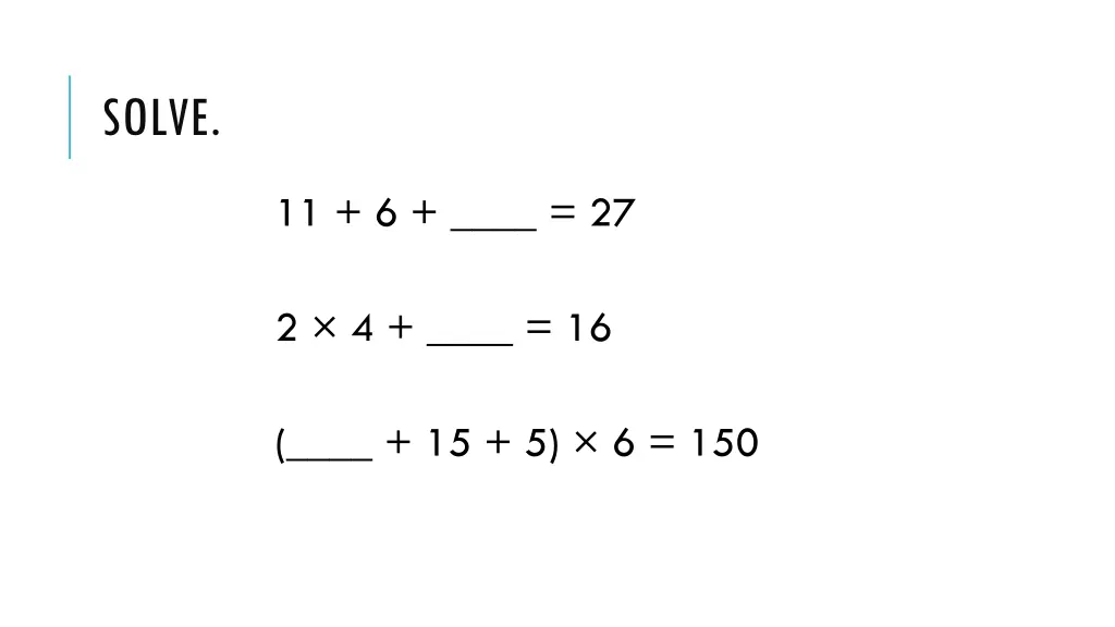 solve 1