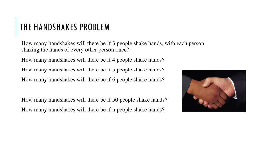 the handshakes problem