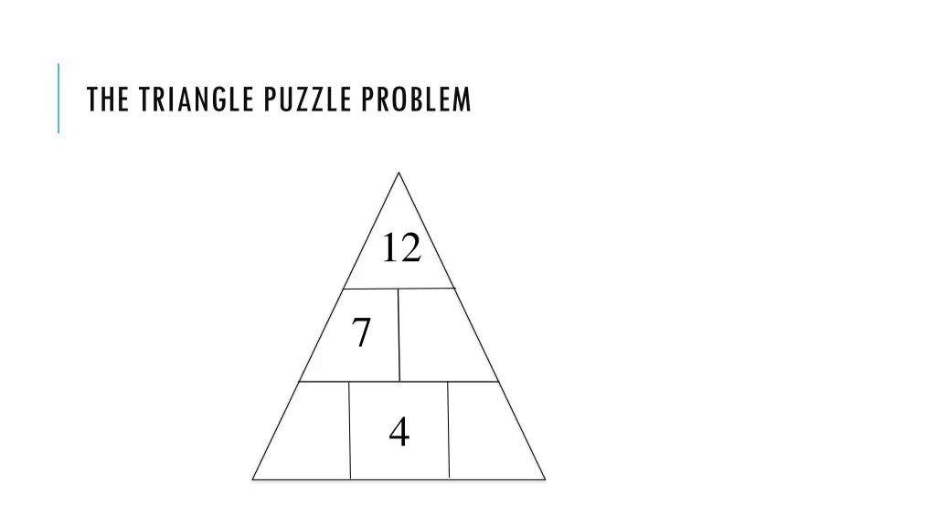 the triangle puzzle problem