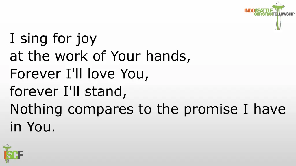 i sing for joy at the work of your hands forever 1