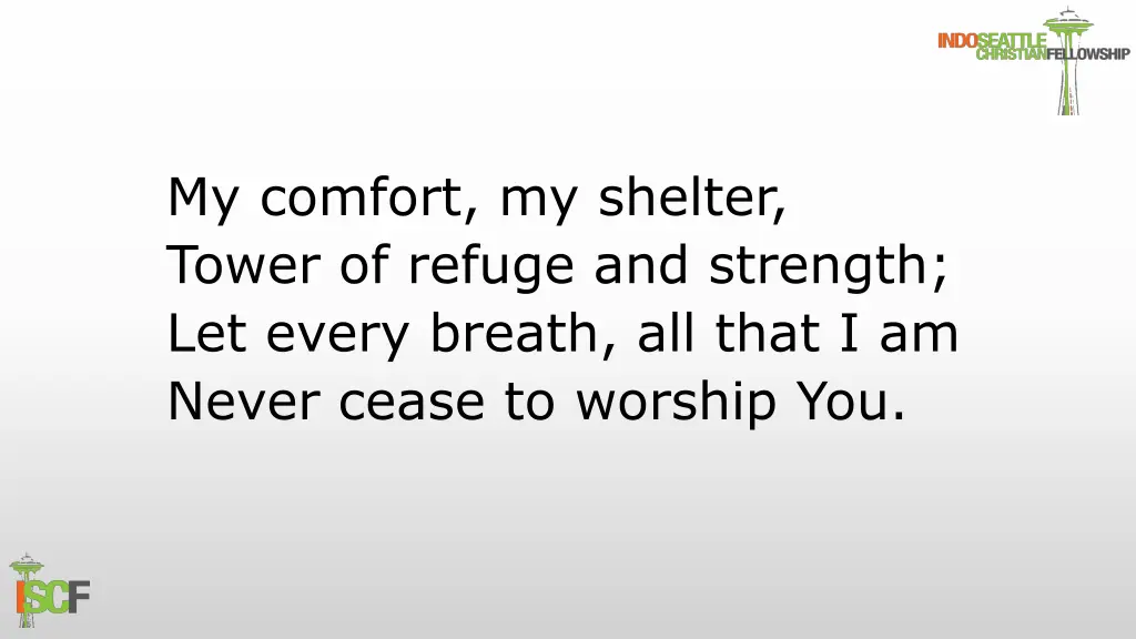 my comfort my shelter tower of refuge 1