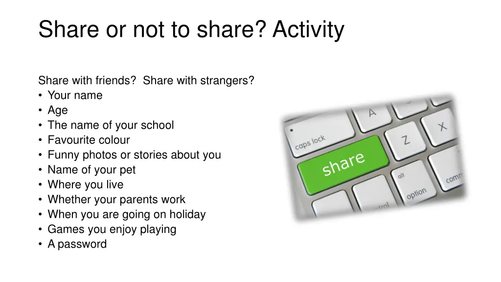 share or not to share activity