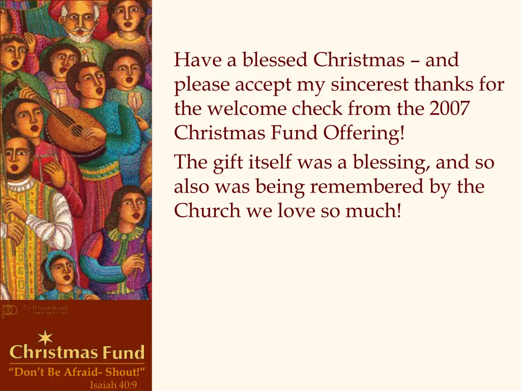 have a blessed christmas and please accept