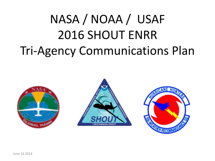 nasa noaa usaf 2016 shout enrr tri agency