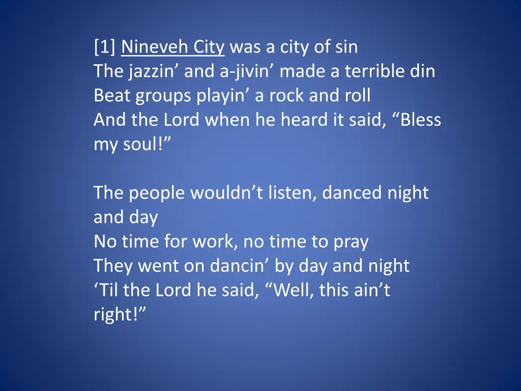 1 nineveh city was a city of sin the jazzin