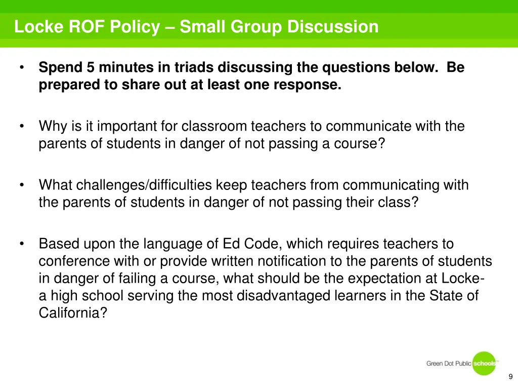 locke rof policy small group discussion