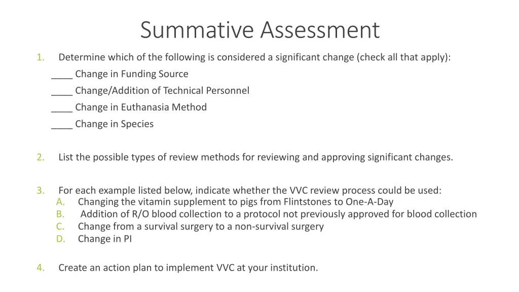 summative assessment