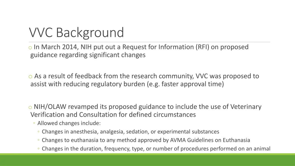 vvc background o in march 2014