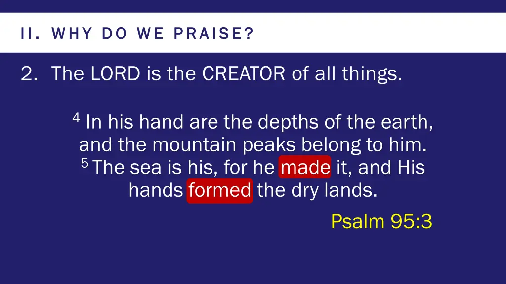 ii ii why do we praise why do we praise 1