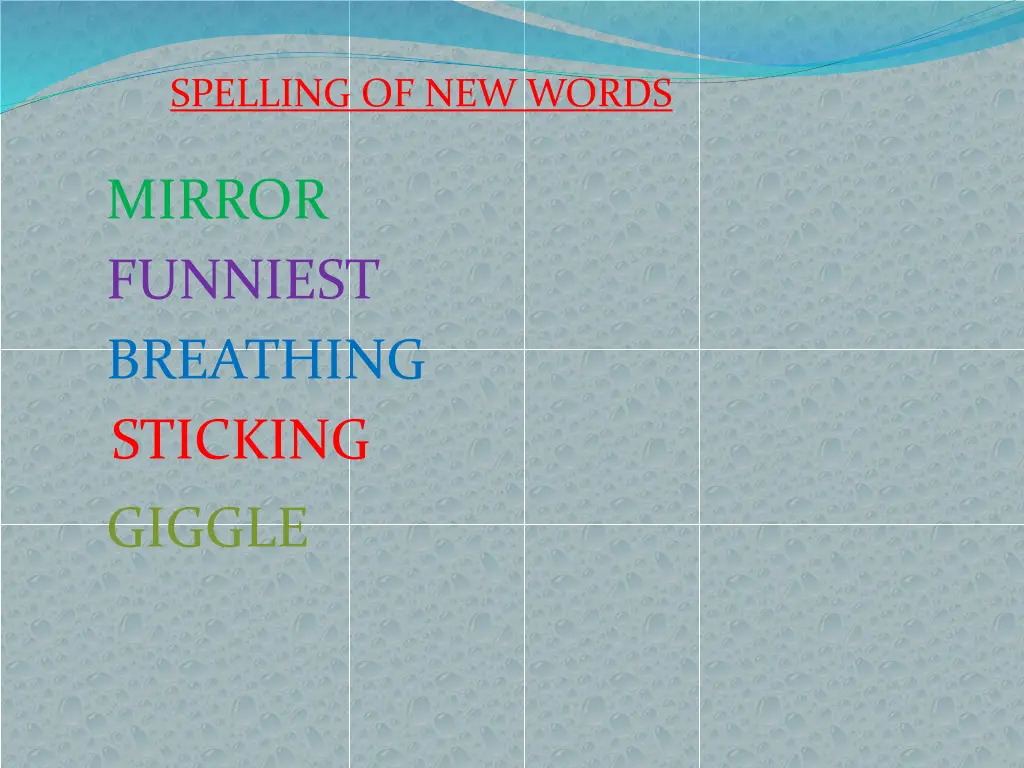 spelling of new words