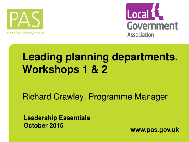 leading planning departments workshops 1 2