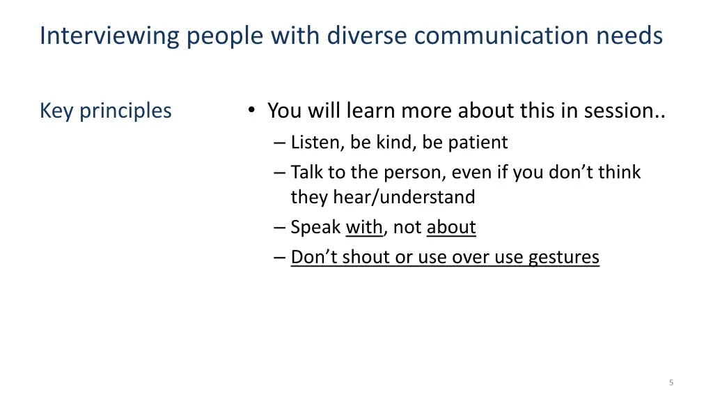 interviewing people with diverse communication