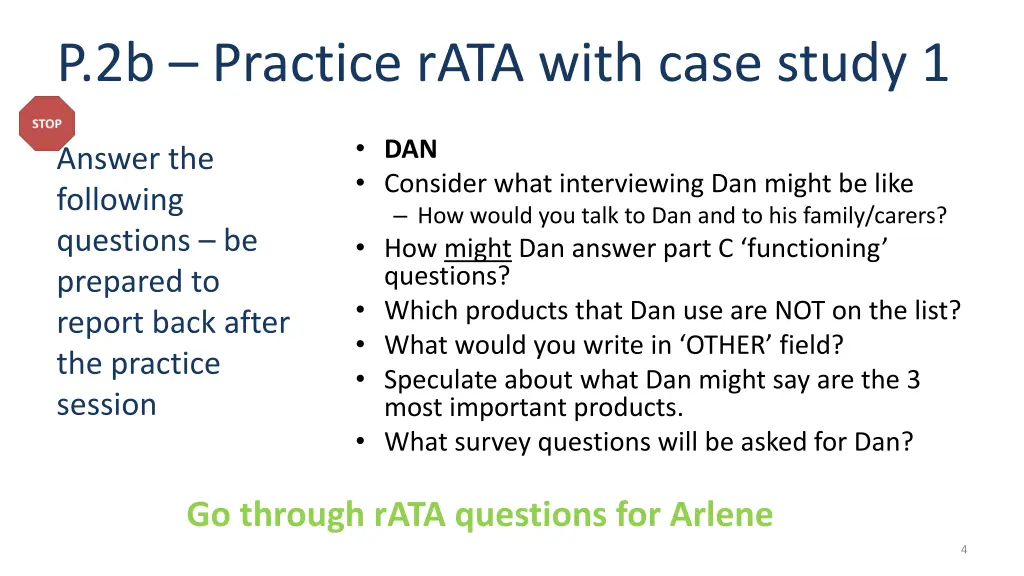 p 2b practice rata with case study 1