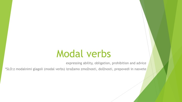 modal verbs expressing ability obligation