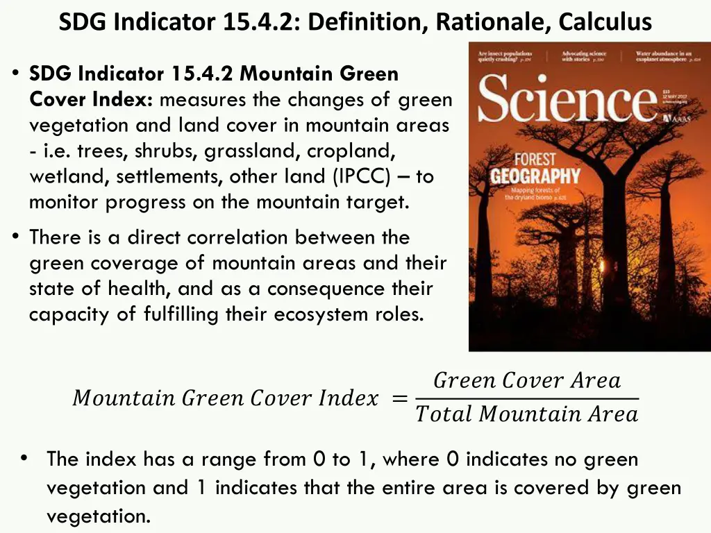 sdg indicator 15 4 2 definition rationale calculus