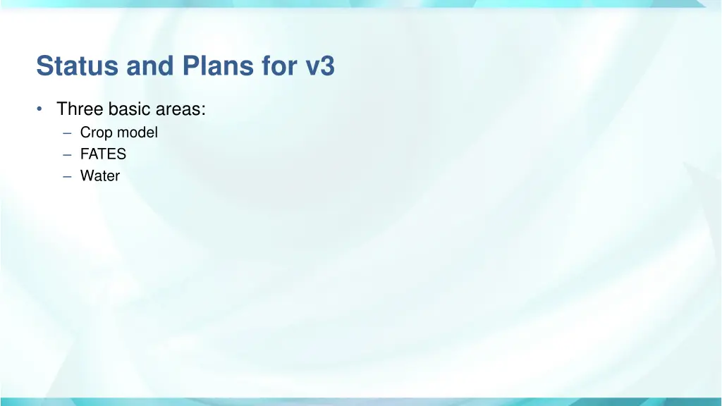 status and plans for v3