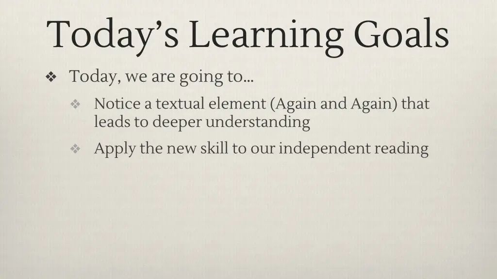 today s learning goals today we are going