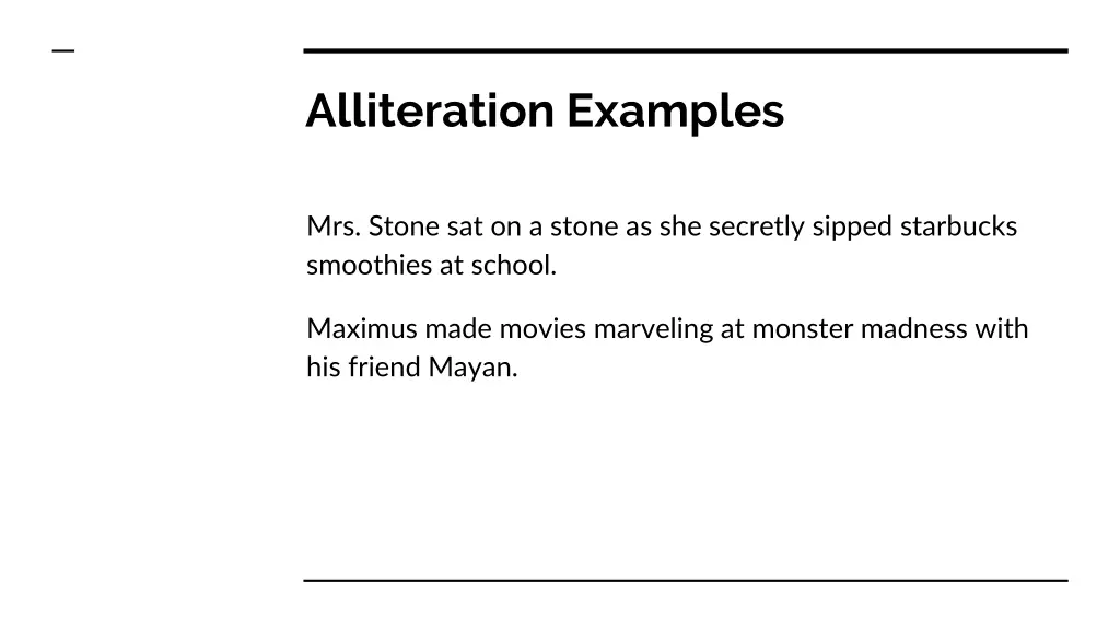 alliteration examples