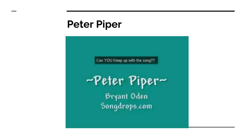 peter piper