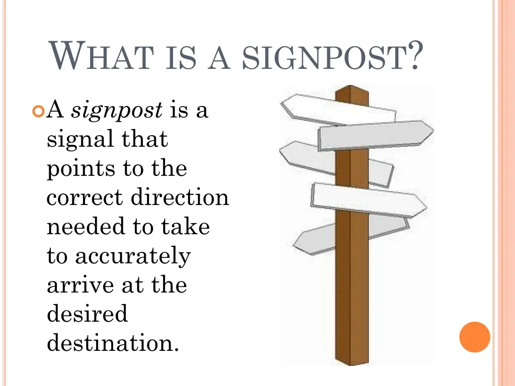 w hat is a signpost