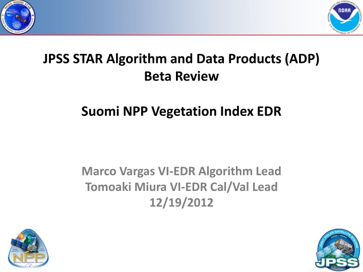 jpss star algorithm and data products adp beta