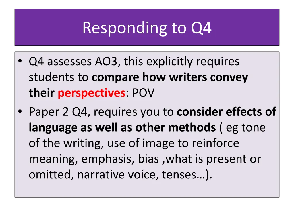 responding to q4