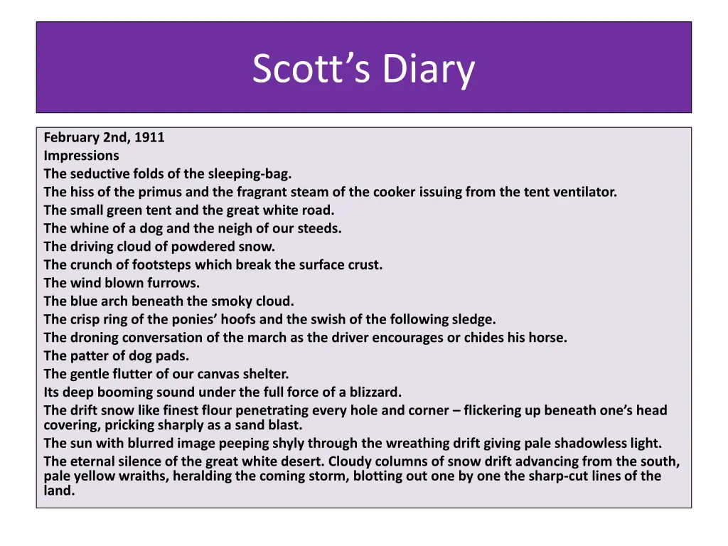 scott s diary