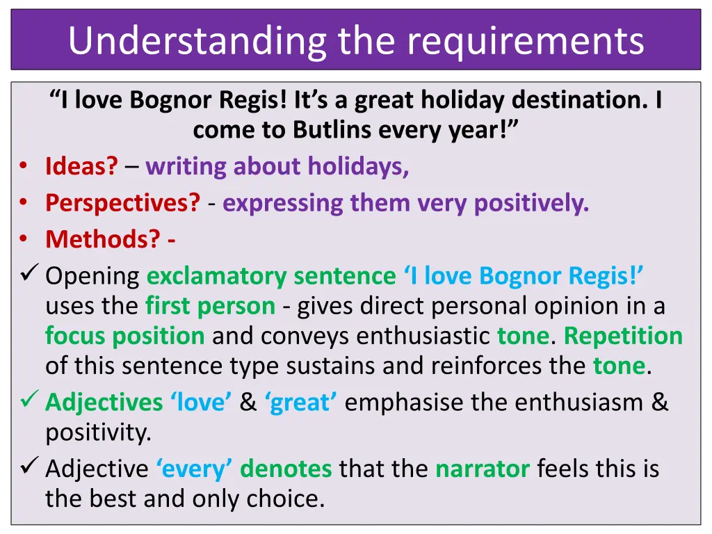 understanding the requirements 1