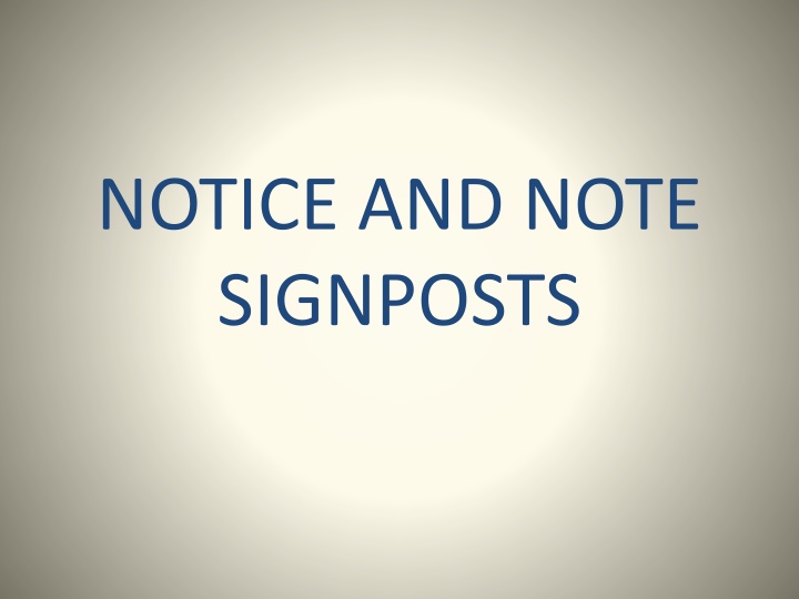 notice and note signposts