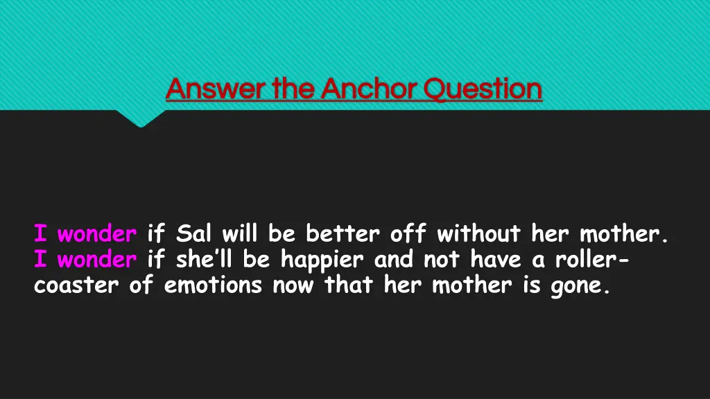 answer the anchor question answer the anchor 2