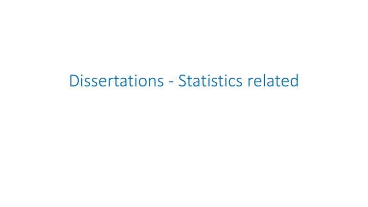 dissertations statistics related