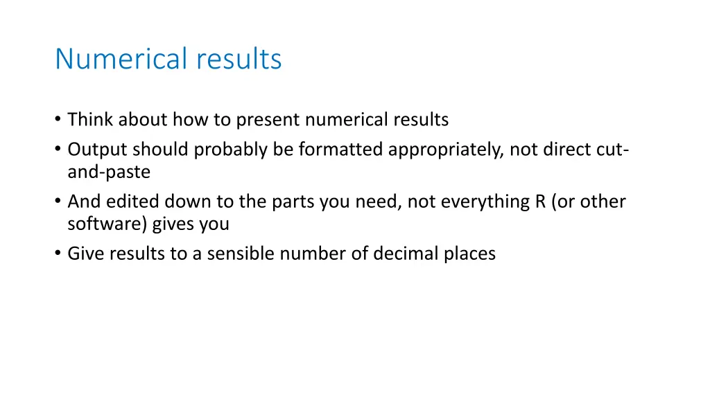 numerical results