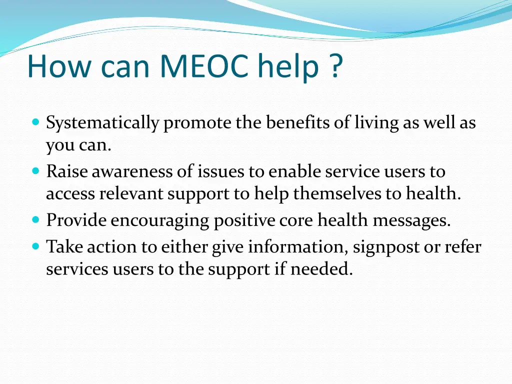 how can meoc help