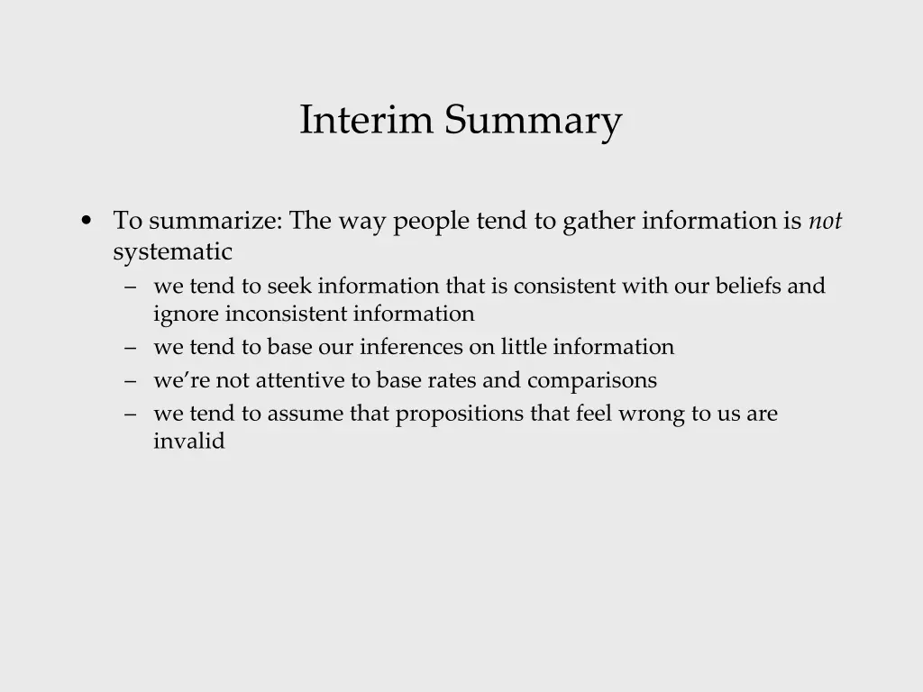 interim summary