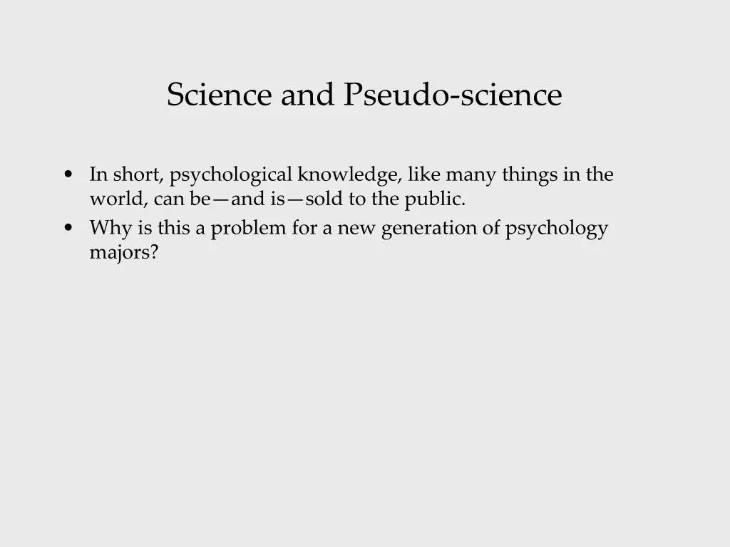 science and pseudo science 1