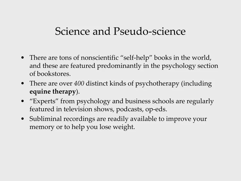 science and pseudo science