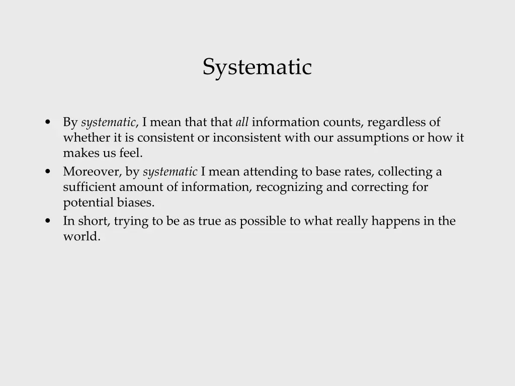 systematic