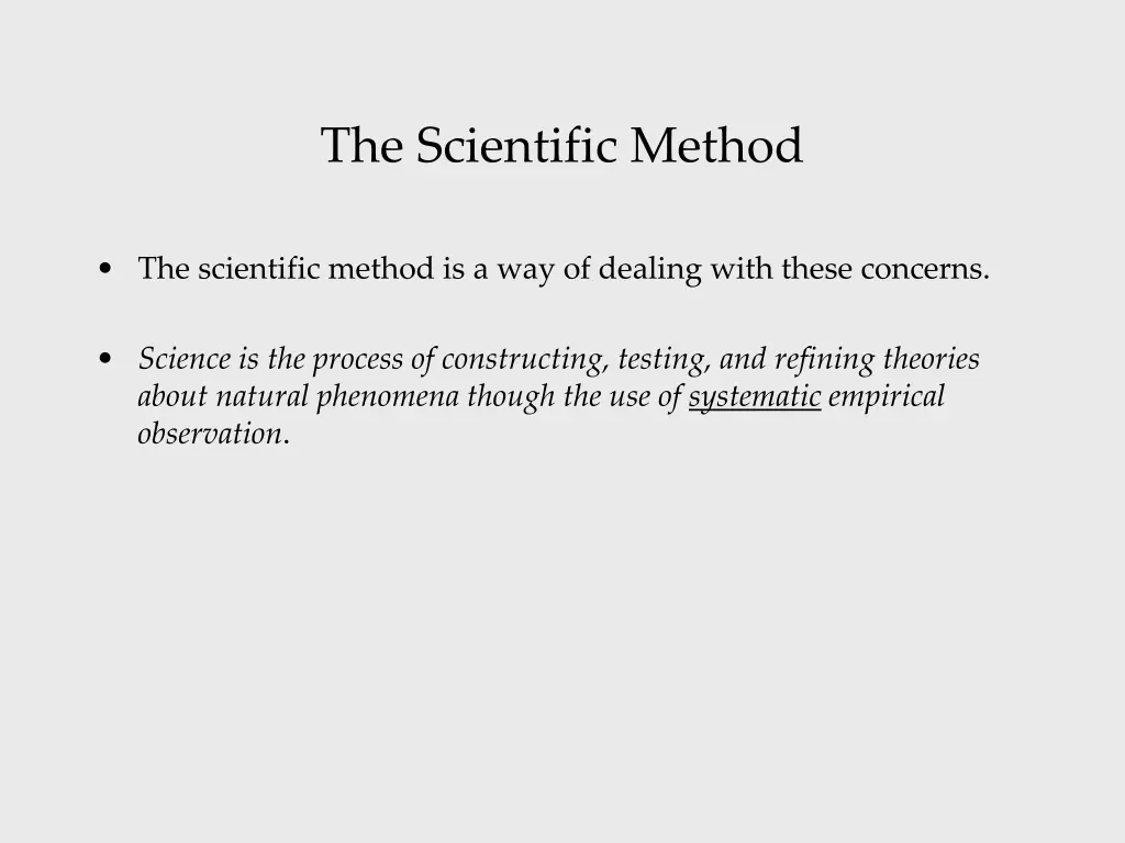 the scientific method