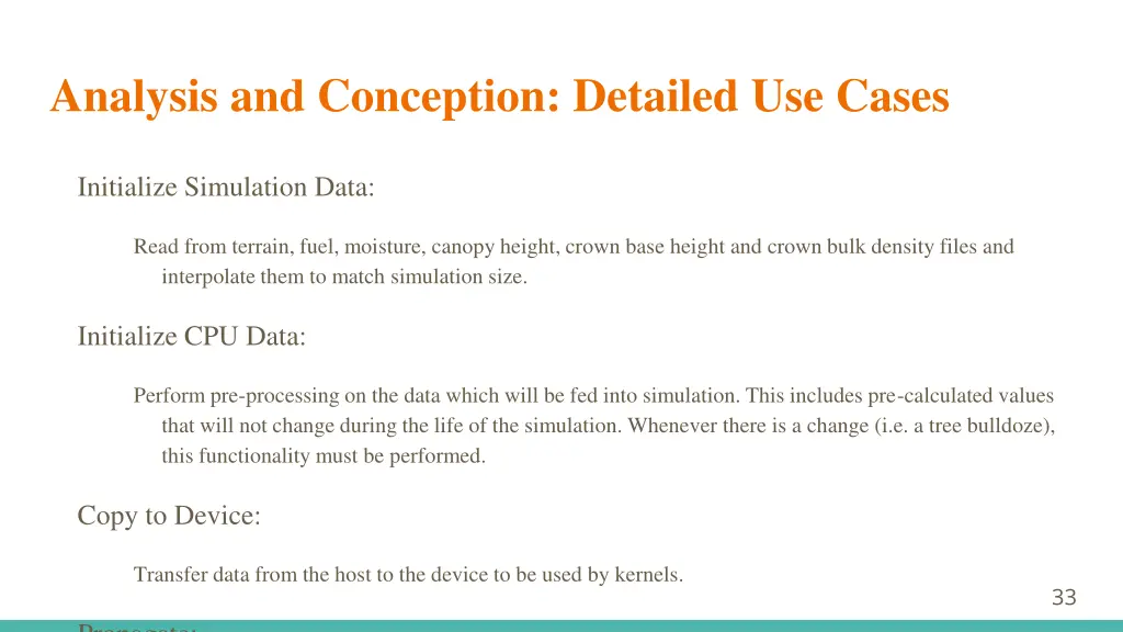 analysis and conception detailed use cases