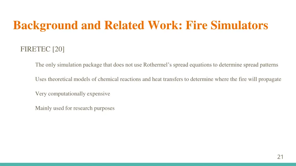 background and related work fire simulators 4