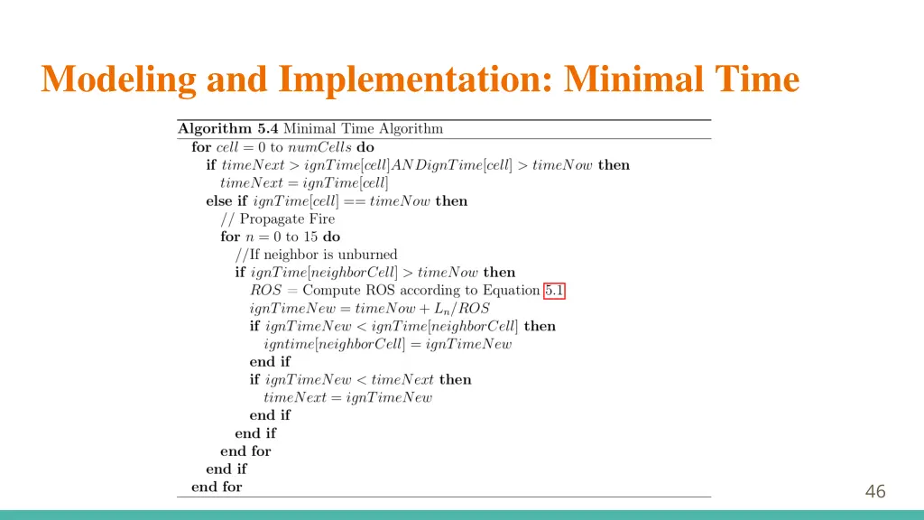 modeling and implementation minimal time 1