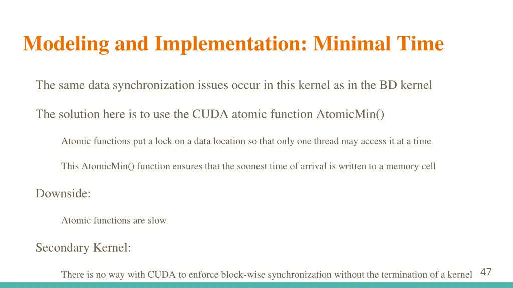 modeling and implementation minimal time 2