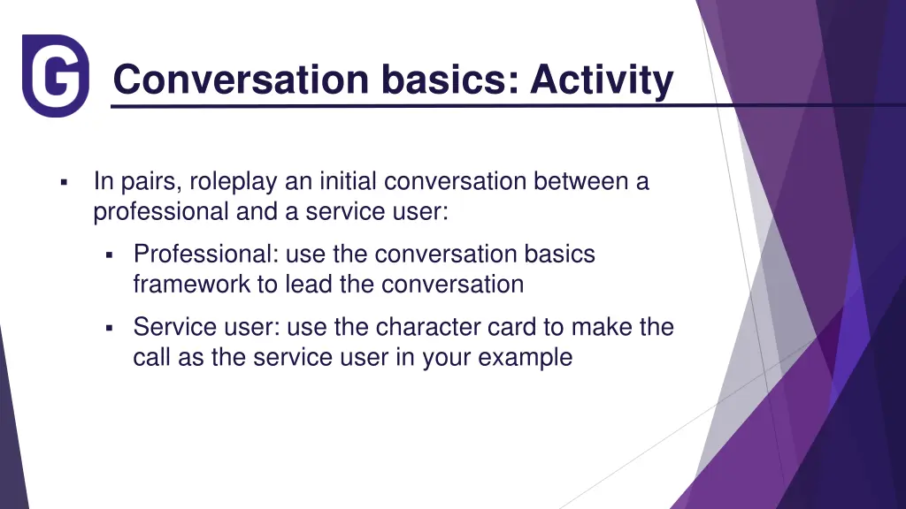 conversation basics activity