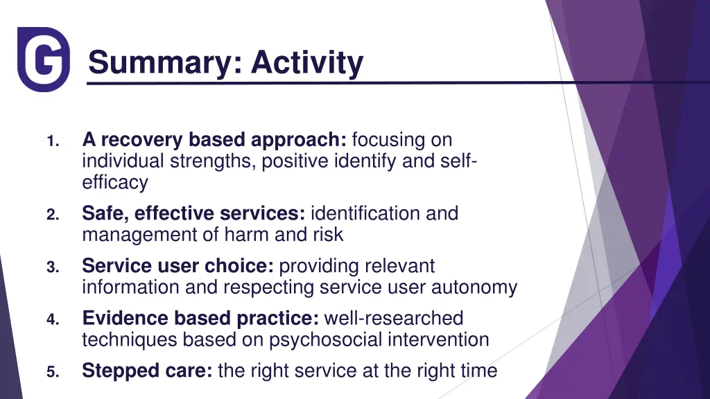 summary activity