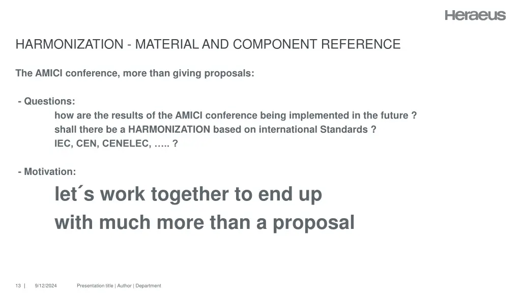 harmonization material and component reference 12