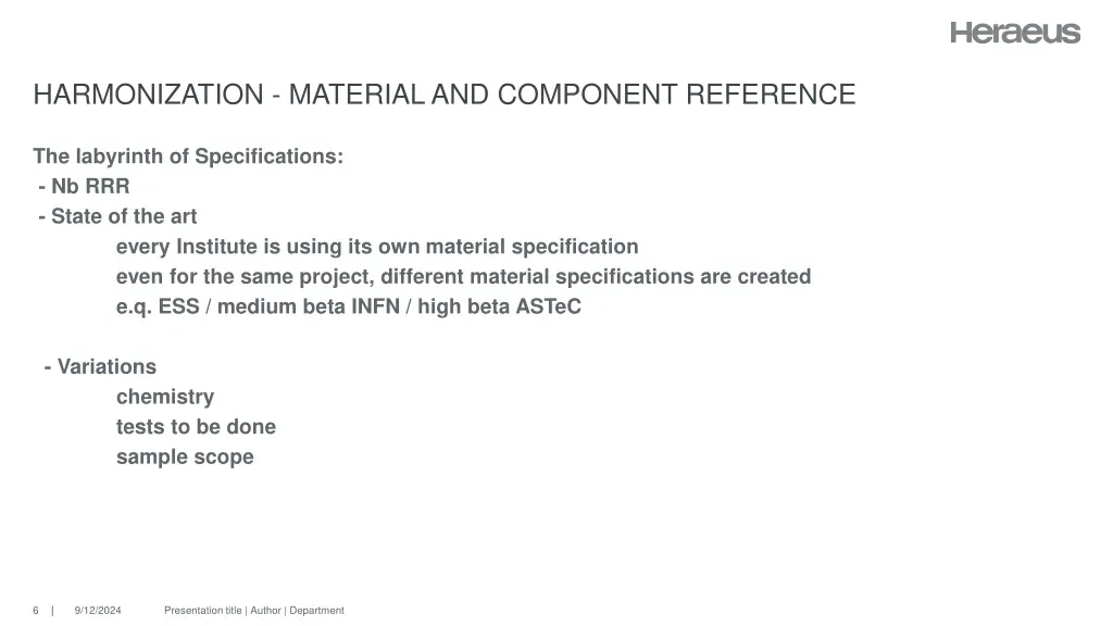 harmonization material and component reference 5