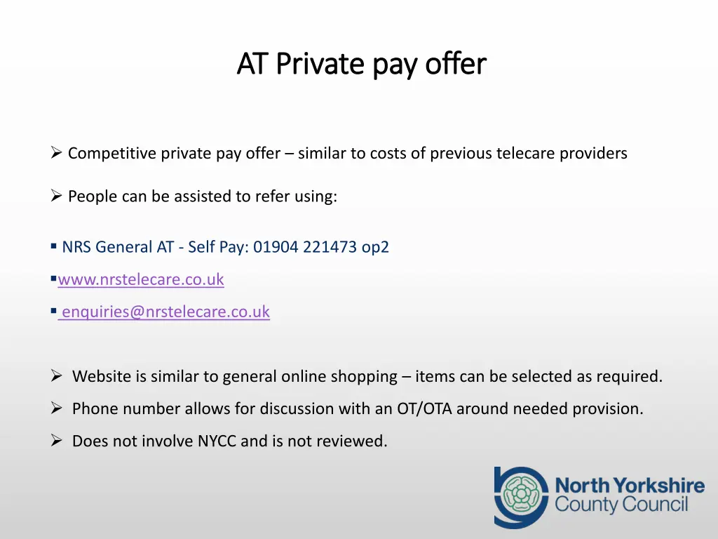 at private pay offer at private pay offer