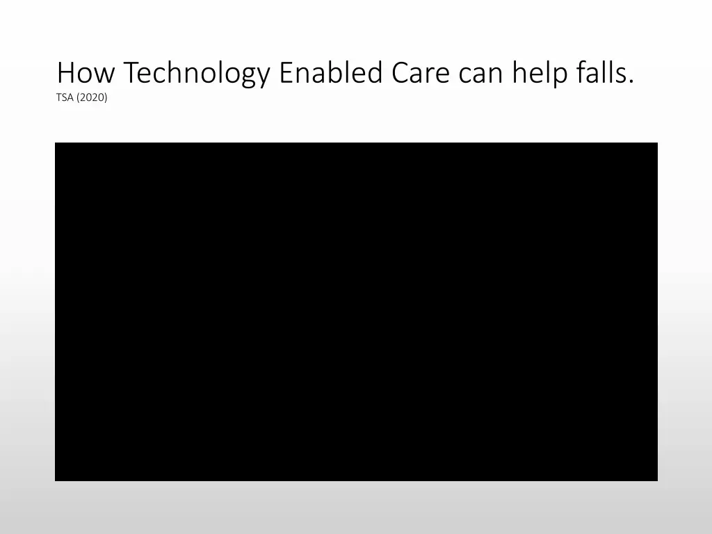 how technology enabled care can help falls