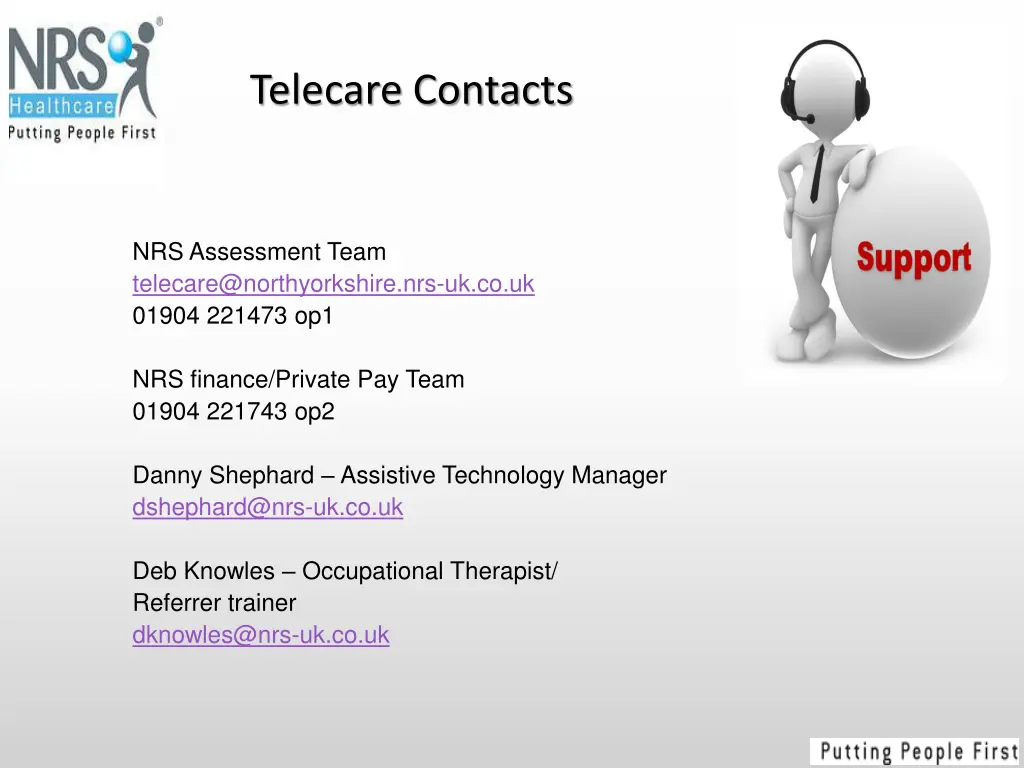 telecare contacts