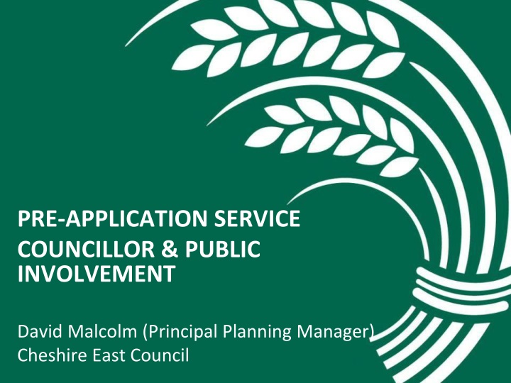 pre application service councillor public